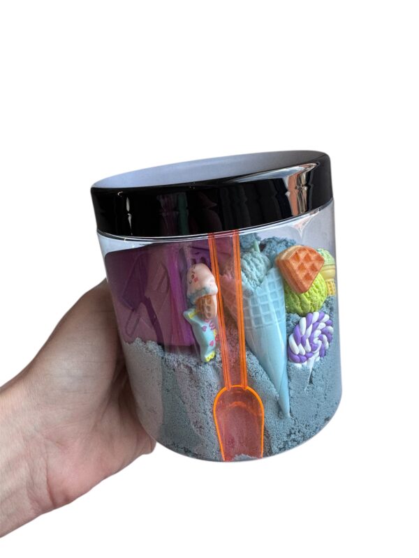 Veselý kinetický písek Zmrzlinky tyrkysová, 500g - Image 2