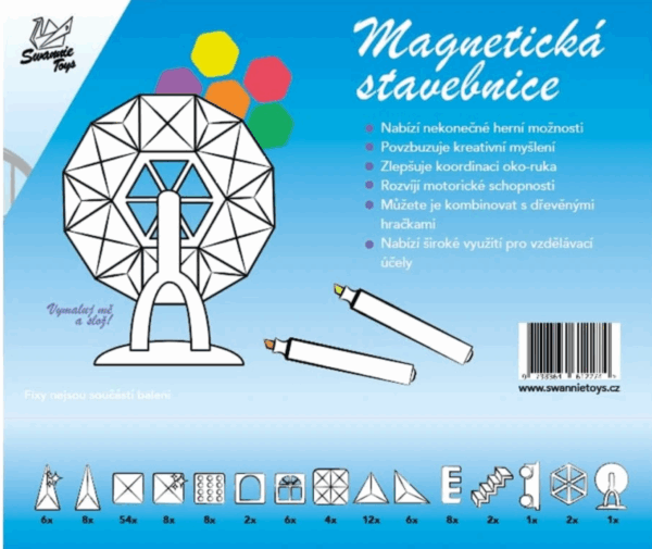 Magnetická stavebnice Lunapark, 128ks - Obrázek 9