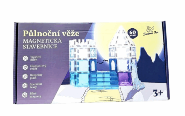 Magnetická stavebnice Půlnoční věže, 60ks - Obrázek 6