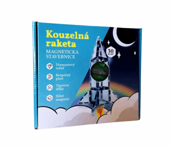 Magnetická stavebnice Kouzelná raketa, 30ks - Obrázek 6