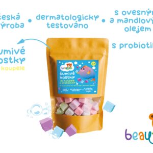 Šumivé kostky do koupele s probiotiky