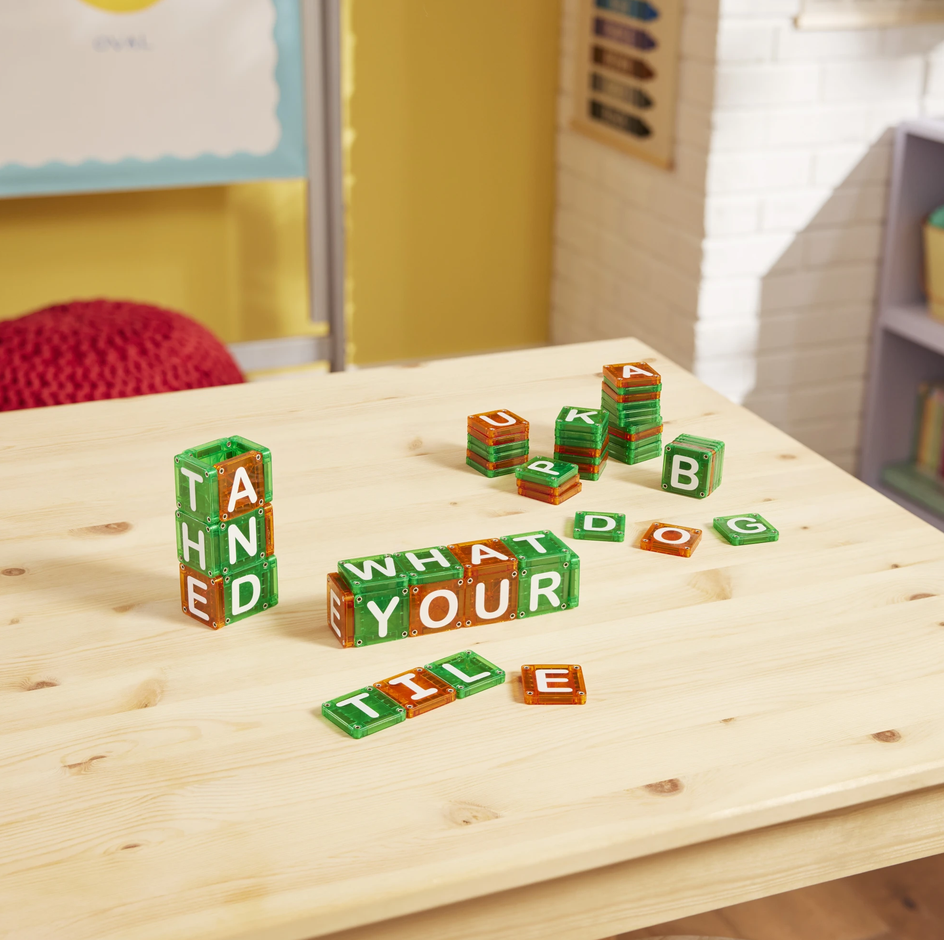 Magna-tiles magnetická stavebnice microMAGS LEARN Letters 56 dílků - Obrázek 2