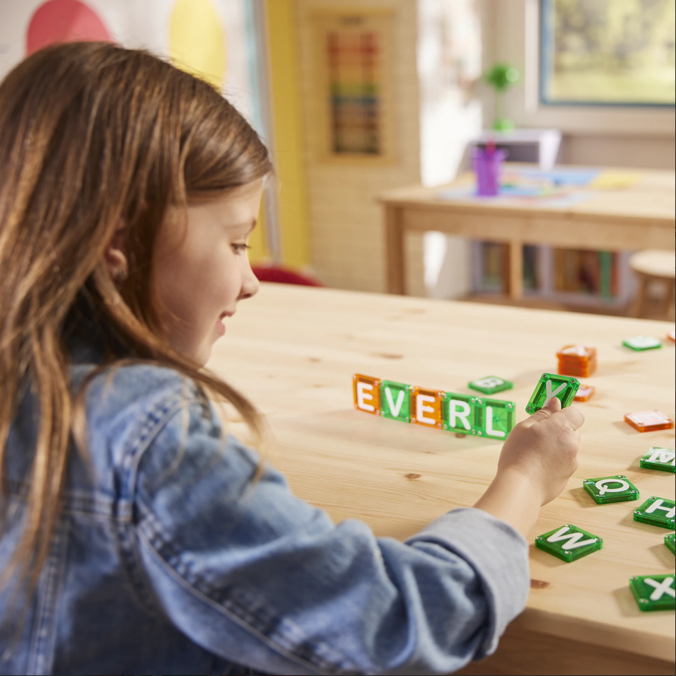 Magna-tiles magnetická stavebnice microMAGS LEARN Letters 56 dílků - Obrázek 3