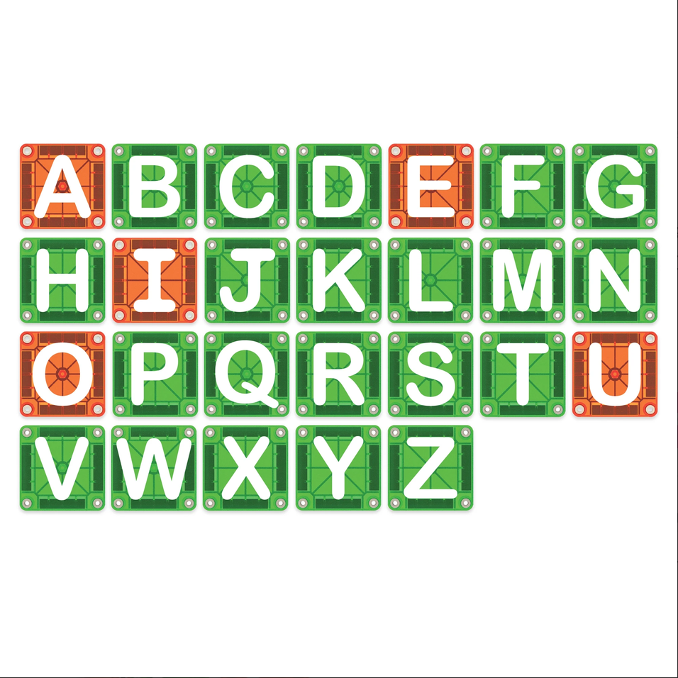 Magna-tiles magnetická stavebnice microMAGS LEARN Letters 56 dílků - Obrázek 4