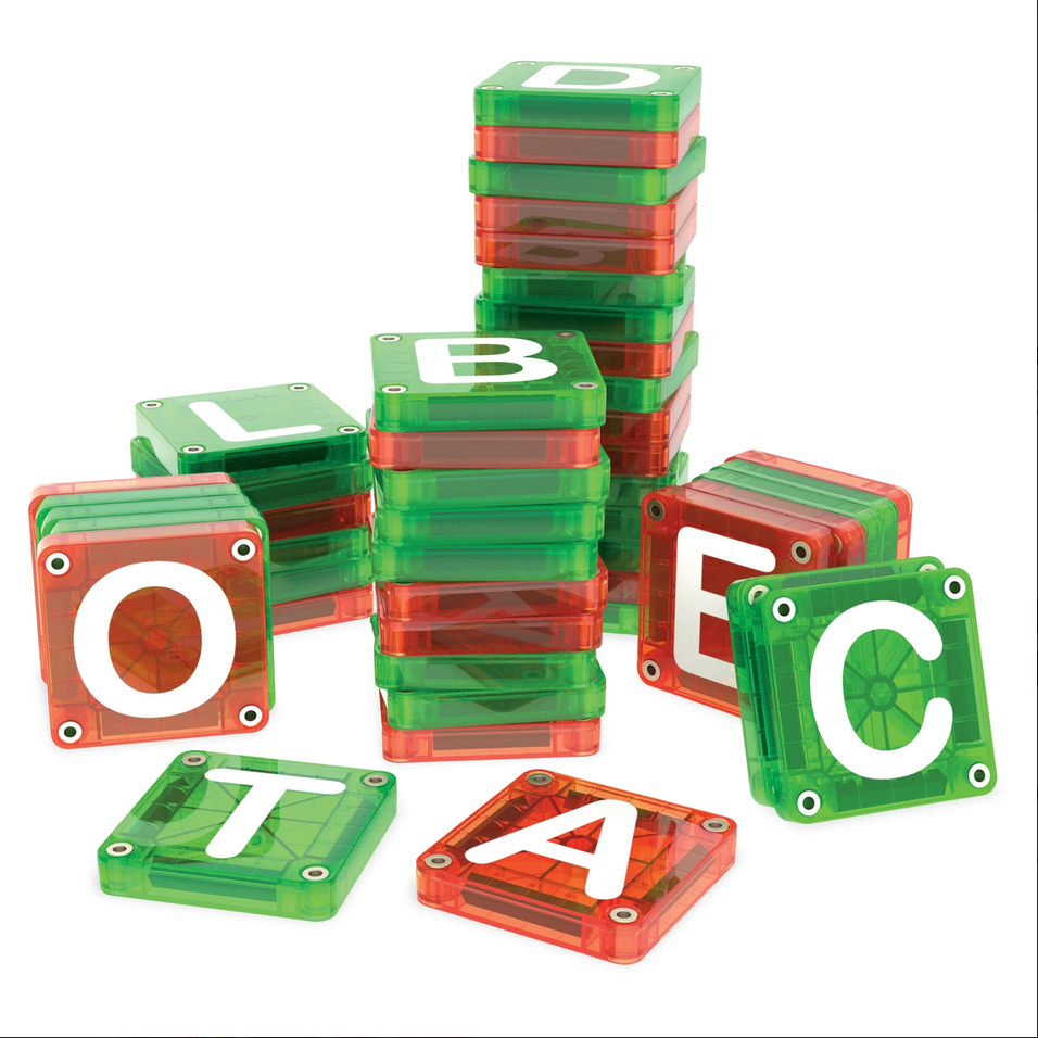 Magna-tiles magnetická stavebnice microMAGS LEARN Letters 56 dílků - Obrázek 7