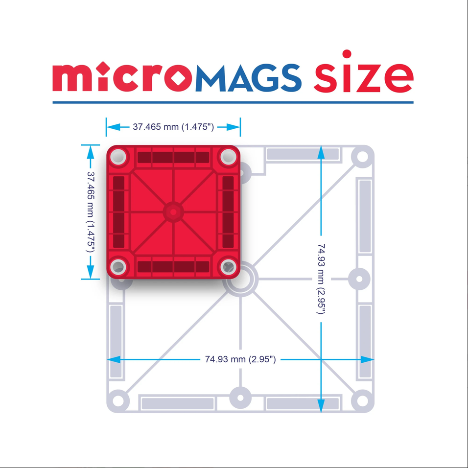 Magna-tiles magnetická stavebnice microMAGS LEARN Letters 56 dílků - Obrázek 8